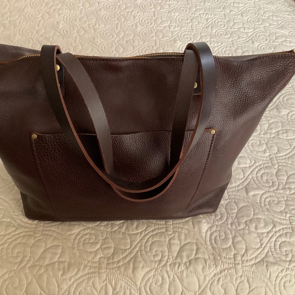Portland Leather Oversized Tote - Picture 1 of 8